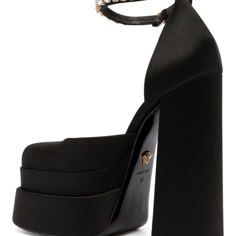 versace medusa platform heel